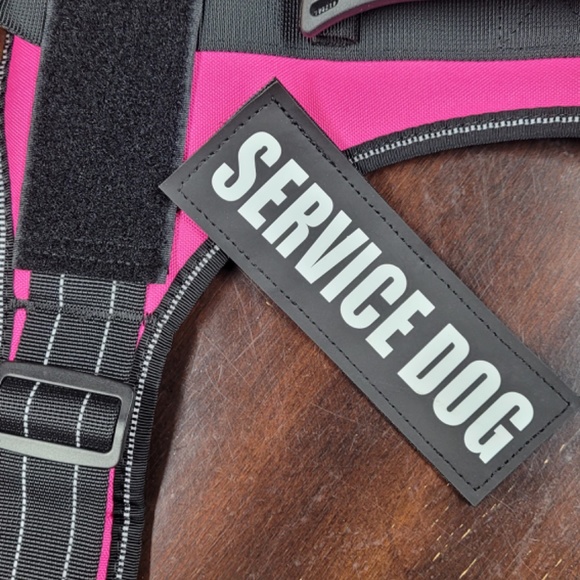 Pawshoppie Real Reflective Pink Service Dog Vest Harness size Large - Picture 3 of 12